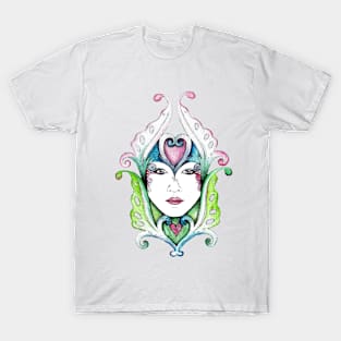 Queen of hearts in pinks T-Shirt